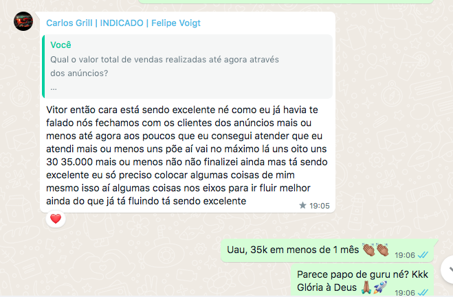 Cerca de $35.000 em 15 dias